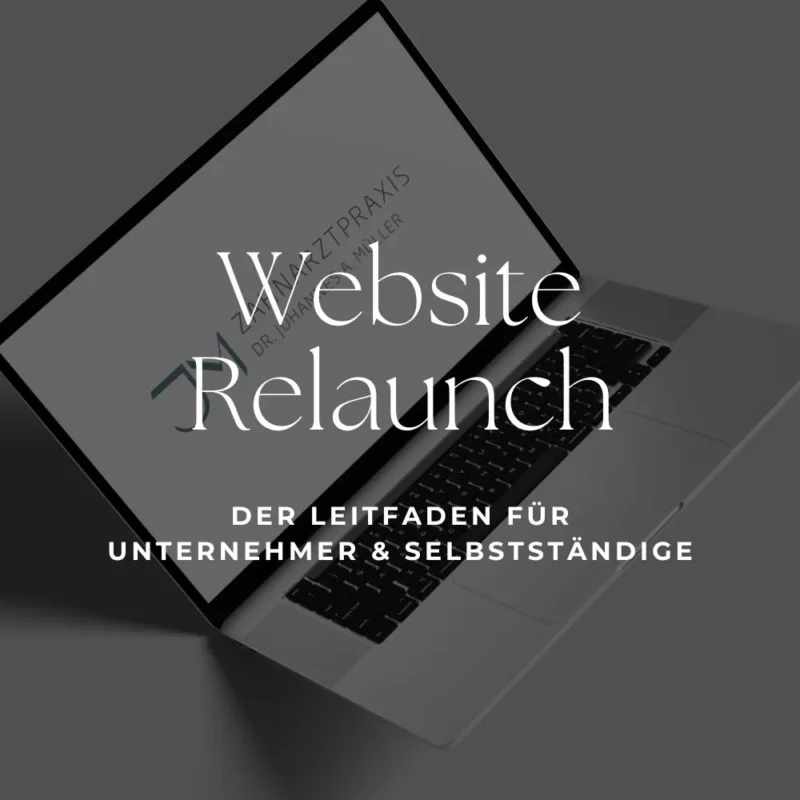 Portfolio Website Mockup als Teil eines Website Relaunchs